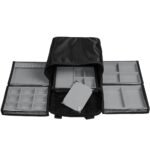 Bolsa Mini com 5 Bandejas para joias bijuteria Cinza Aberta Kratos Embalagens