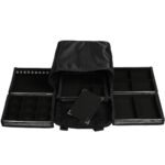 Bolsa Mini com 5 Bandejas para joias bijuteria Preto Aberta Kratos Embalagens