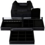 Bolsa Baby com 3 Bandejas para joias bijuteria Preto Kratos Embalagens
