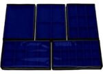 Kit 5 Bandejas Média Organizadoras Azul Royal para Joias Kratos Embalagens