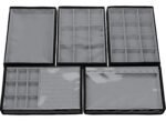 Kit 5 Bandejas Média Organizadoras Cinza para Joias Kratos Embalagens