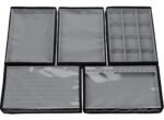 Kit 5 Bandejas Média Organizadoras Cinza para Joias Kratos Embalagens