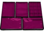 Kit 5 Bandejas Média Organizadoras Pink para Joias Kratos Embalagens