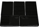Kit 5 Bandejas Média Organizadoras Preto para Joias Kratos Embalagens
