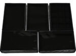 Kit 5 Bandejas Média Organizadoras Preto para Joias Kratos Embalagens