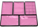 Kit 5 Bandejas Média Organizadoras Rosa Claro para Joias Kratos Embalagens