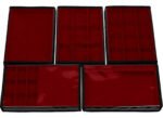 Kit 5 Bandejas Média Organizadoras Vermelho para Joias Kratos Embalagens