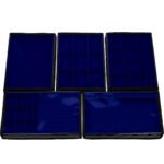 Kit 5 Bandejas Grande Organizadoras Azul Royal para Joias Kratos Embalagens