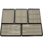 Kit 5 Bandejas Big Organizadoras para Joias com Capa