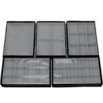 Kit 5 Bandejas Grande Organizadoras Cinza para Joias Kratos Embalagens