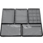 Kit 5 Bandejas Grande Organizadoras Cinza para Joias Kratos Embalagens