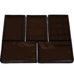 Kit 5 Bandejas Grande Organizadoras Marrom para Joias Kratos Embalagens