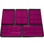 Kit 5 Bandejas Grande Organizadoras Pink para Joias Kratos Embalagens