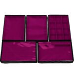 Kit 5 Bandejas Grande Organizadoras Pink para Joias Kratos Embalagens