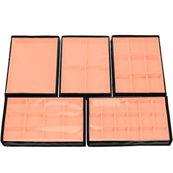 Kit 5 Bandejas Grande Organizadoras Salmão para Joias Kratos Embalagens