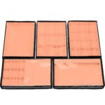 Kit 5 Bandejas Grande Organizadoras Salmão para Joias Kratos Embalagens