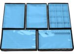Kit 5 Bandejas Organizadoras Big Azul Claro para Joias Kratos Embalagens