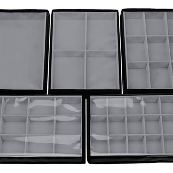 Kit 5 Bandejas Big Cinza para Joias Kratos Embalagens