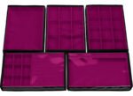 Kit 5 Bandejas Organizadoras Big Pink para Joias Kratos Embalagens