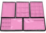Kit 5 Bandejas Organizadoras Big Rosa Claro para Joias Kratos Embalagens