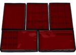 Kit 5 Bandejas Organizadoras Big Vermelho para Joias Kratos Embalagens