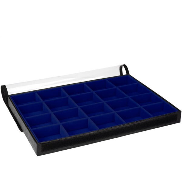 Bandeja Caixa Organizadora Big Azul Royal com Capa Kratos Embalagens