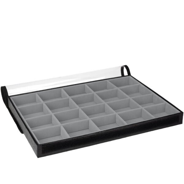 Bandeja Caixa Organizadora Big Cinza com Capa Kratos Embalagens