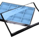 Bandeja Média Organizadora Azul Claro para Joias Kratos Embalagens