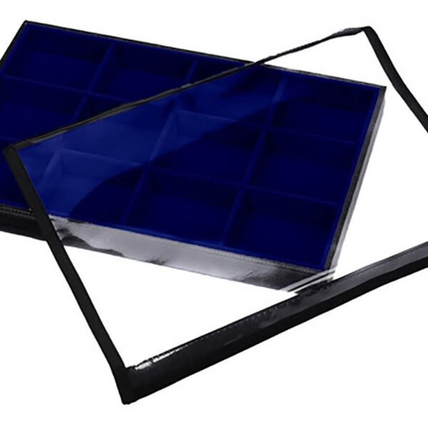 Bandeja Organizadora Grande Azul Royal para Joias Kratos Embalagens