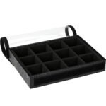 Bandeja Mini Preto Organizadora para Joias Kratos Embalagens