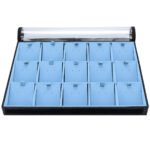 Bandeja Big Organizadora com Tag Azul Claro para Joias Kratos Embalagens