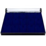 Bandeja Big Organizadora com Tag Azul Royal para Joias Kratos Embalagens