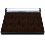 Bandeja Big Organizadora com Tag Marrom para Joias Kratos Embalagens