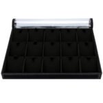 Bandeja Big Organizadora com Tag Preto para Joias Kratos Embalagens