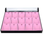 Bandeja Big Organizadora com Tag Rosa Claro para Joias Kratos Embalagens