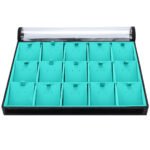 Bandeja Big Organizadora com Tag Turquesa para Joias Kratos Embalagens