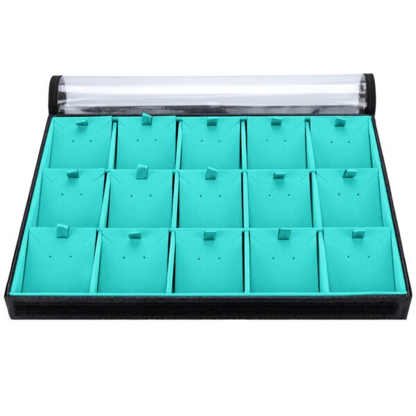 Bandeja Big Organizadora com Tag Turquesa para Joias Kratos Embalagens