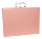Maleta Grande Tripla cor externa Rose Aba Fechada Kratos Embalagens