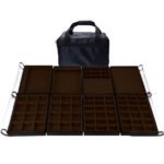 Bolsa Grande Marrom Completa 8 Bandejas para Joias kratos Embalagens