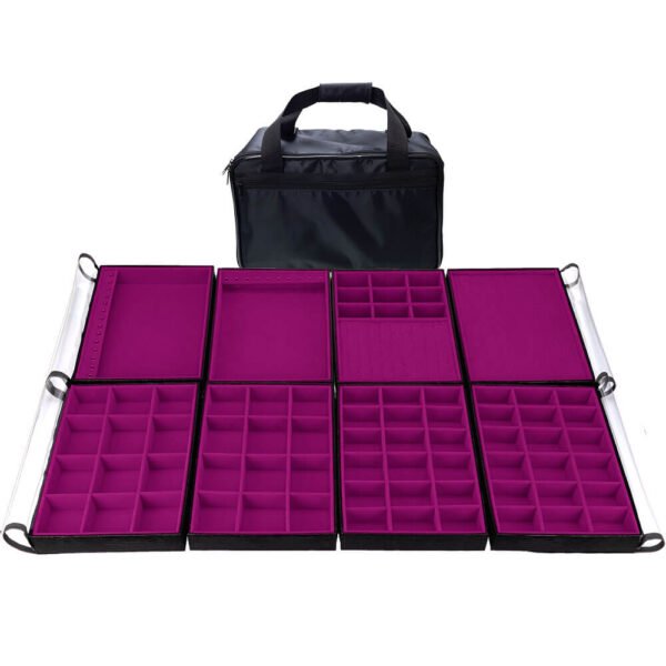 Bolsa Grande Pink Completa 8 Bandejas para Joias kratos Embalagens