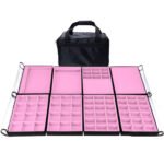 Bolsa Grande Rosa Claro Completa 8 Bandejas para Joias kratos Embalagens