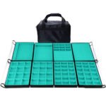 Bolsa Grande Turquesa Completa 8 Bandejas para Joias kratos Embalagens