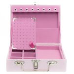 Maleta Mini Porta Joias Rosa Claro com Rosa Claro Kratos Embalagens