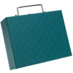 Maleta Mini Porta Joias Verde Menta com Gelo Fechada Kratos Embalagens