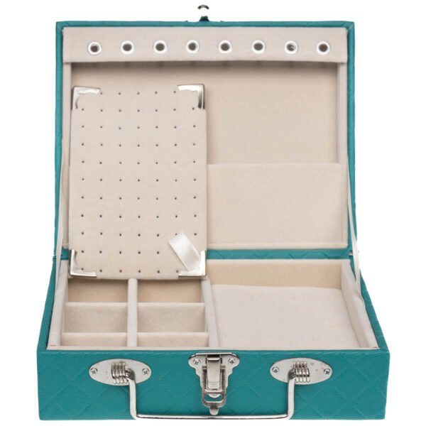 Maleta Mini Porta Joias Verde Menta com Gelo Kratos Embalagens