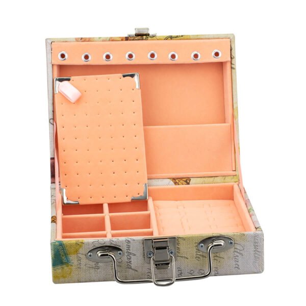 Maleta Mini Porta Joias Paris com Salmão Fechada Kratos Embalagens