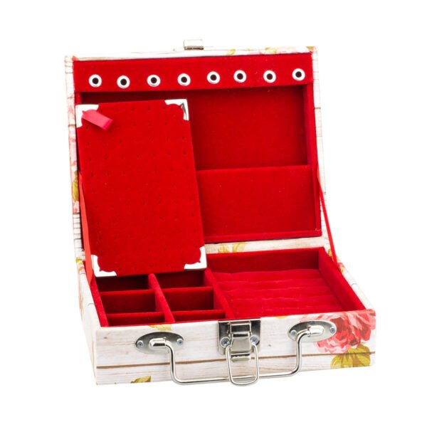 Maleta Mini Porta Joias Romantique com Vermelho Kratos Embalagens