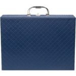 Maleta Grande Dupla Porta Joias Azul Marinho com Gelo Fechada Kratos Embalagens