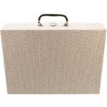 Maleta Grande Dupla com Aba de Proteção Porta Joias Palha com Gelo Fechado Kratos Embalagens