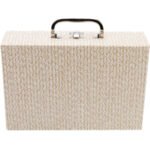 Maleta Média Dupla Porta Joias Palha com Gelo Fechado Kratos Embalagens